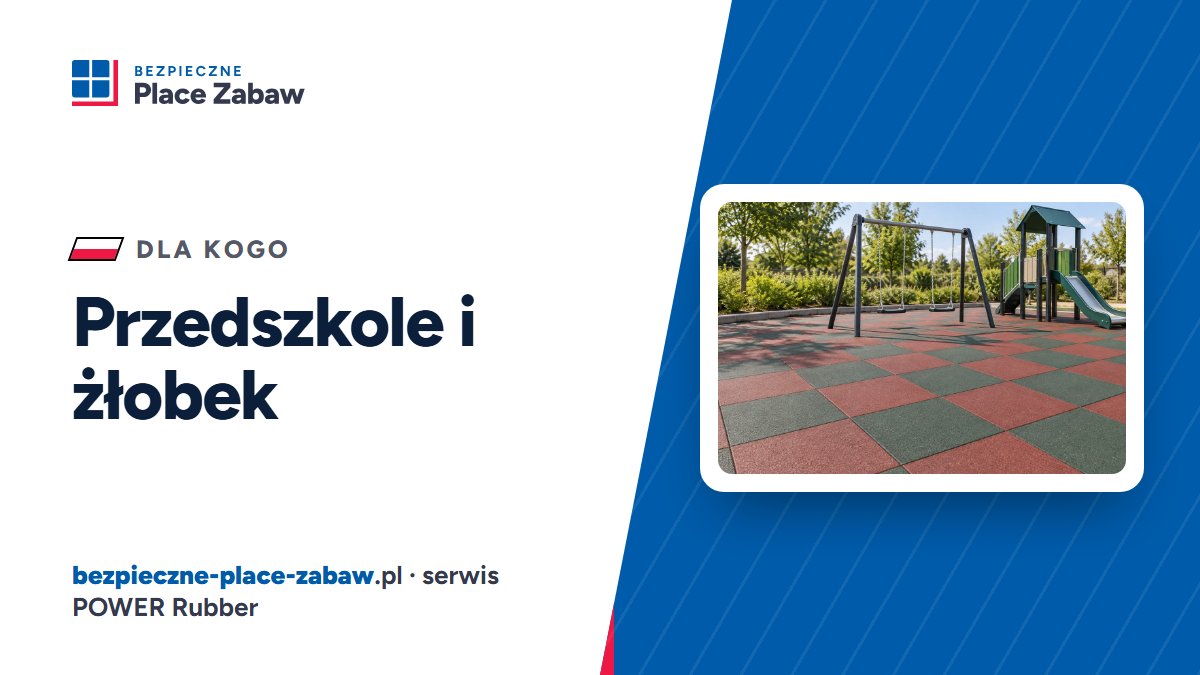 Plac zabaw z nawierzchnią z czerwonych i zielonych płyt gumowych 50 × 50 cm pod huśtawką i zestawem — Bezpieczne Place Zabaw